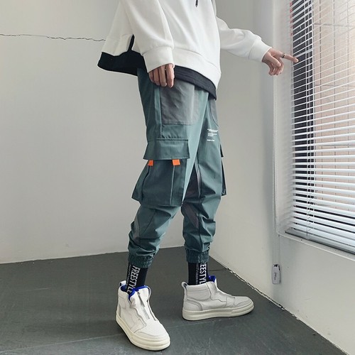 Men's Fashion Overalls Pockets Cargo Harem Pants Trousers Casual Joggers Baggy - Picture 15 of 17