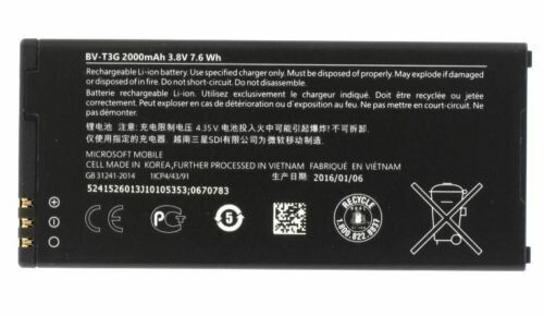 Battery BV-T3G For Nokia Microsoft Lumia 650 2000 mAH New Original 100% Genuine - Picture 3 of 3
