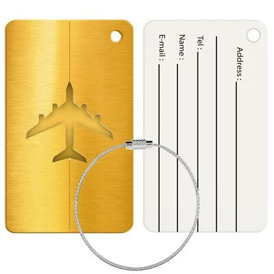 Étiquette De Bagages Avec Nom Pour Voyage En Avion Trolley - Photo 1/4