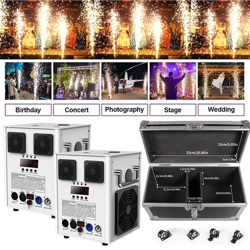 700W Cold Spark Machine DMX Stage Firework Machine & Flight Case For Wedding - Picture 23 of 30