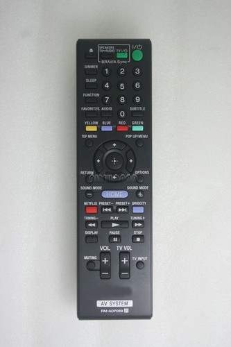 Remote Control For Sony HBD-T79 HBD-E280 HBD-E580 3D Blu-ray Home Theater System - Imagen 1 de 5