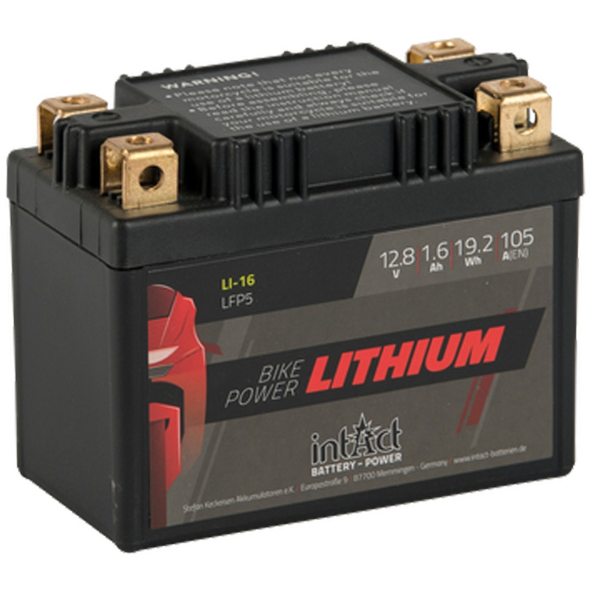 IntAct Bike-Power Lithium LiFePO4 Motorbike Battery Fits Honda