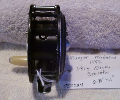 032024 VINTAGE PFLUEGER MEDALIST 1492 DA FLY REEL READ REEL TAG