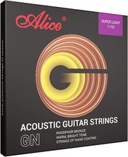 Alice Acoustic Guitar Strings Phosphor Custom Light 11-52 , 1pack-rosegold
