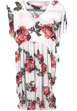 Roolee Midi Dress Womens Medium Floral Stretch Pockets Cottage Fairy Romantic 