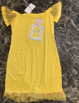 Yellow Short Sleeve summer dress size small puff Short sleeve La Diosa Fashion