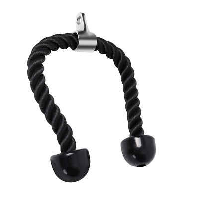 Single or Dual Grip Tricep Rope, Pull Down Cable Machine Attachment