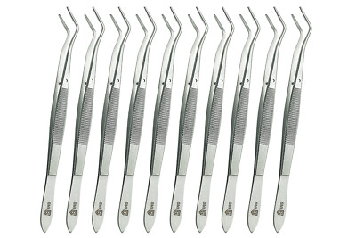 SMI-Anatomische Gebogene Pinzette Hobby Pinzette gezackte Spitze DIY Handwerk,