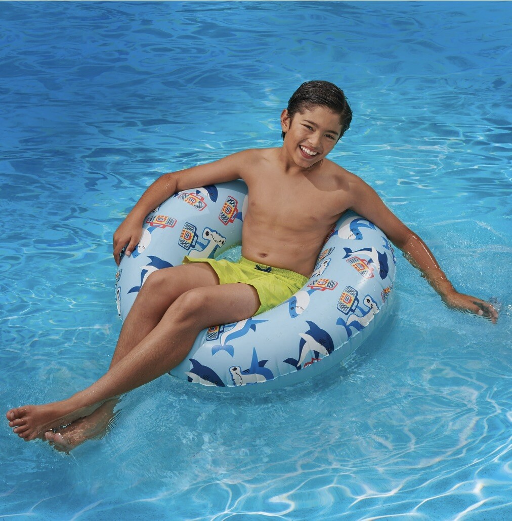 Bluescape Blue Shark Inflatable Swim Tube Pool Float, For Kids Adults,  Age