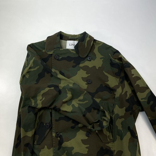 Lini Fashion Dana Camo Double Breasted Military Green Jacket Coat Women's Size S - Picture 6 of 12