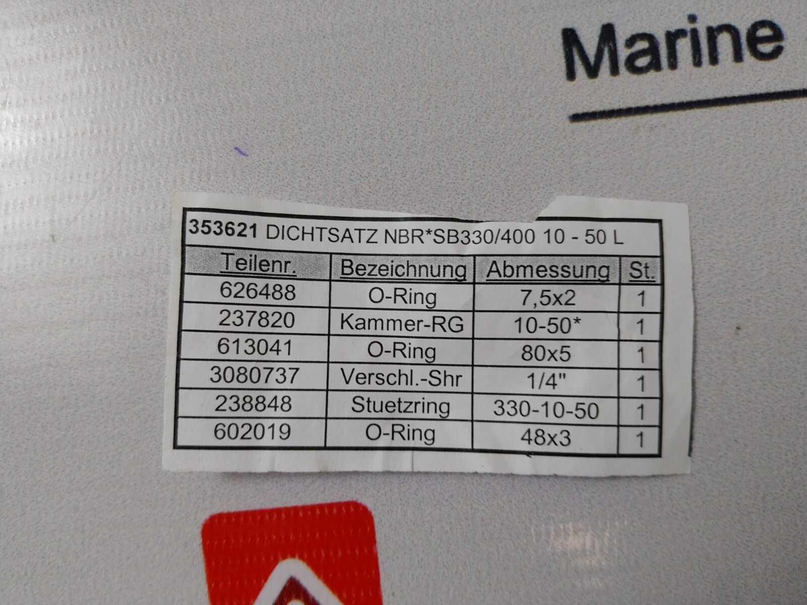 HYDAC 353621 Accumulator Repair Kit eBay