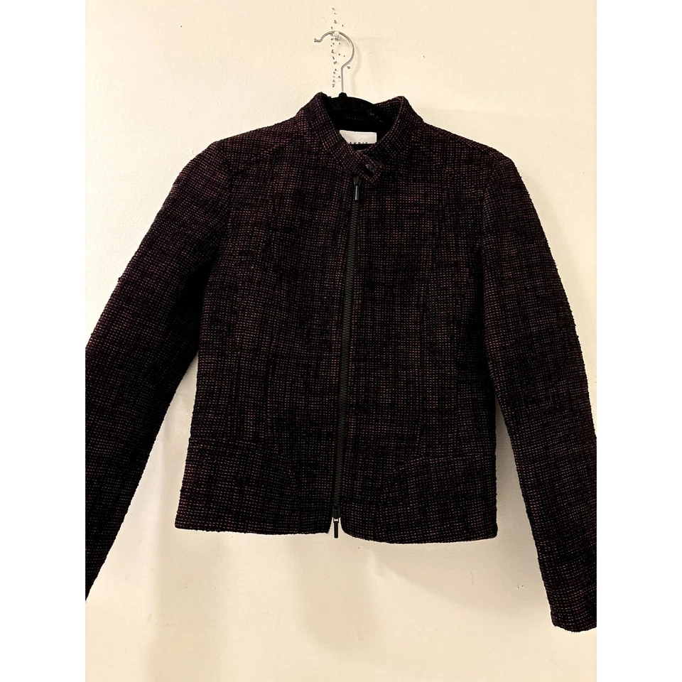 Conjunto Blazer Feminino Vintage Akris Punto Saia Mescla de Lã Tamanho 2 Dark Academia - Imagem 2 de 4