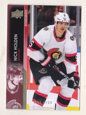 21-22 Upper Deck Nick Holden /100 UD Exclusives Senators 2021