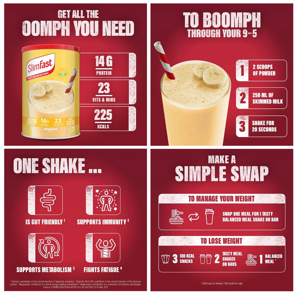 SlimFast Balanced Meal Shake   16 SERVINGS   BRAND NEW 1 OR 2 DAYS DELIVERY - Image 2 of 2