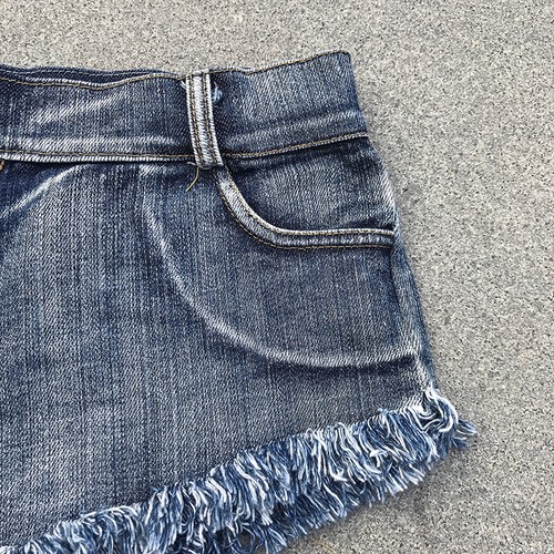 Sexy Damenshorts Jeans hochtailliert Mini Club Strand Sommer Denim Hose - Bild 5 von 9