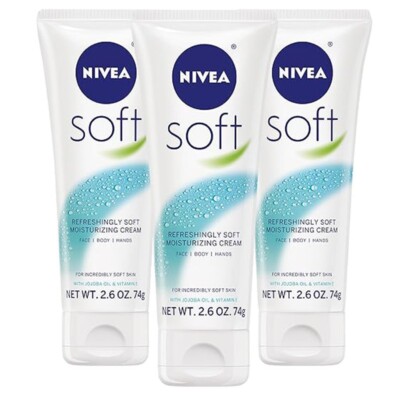 NIVEA Soft Cream, Refreshingly Soft Moisturizing Cream, Body, Hand, Face, Cream