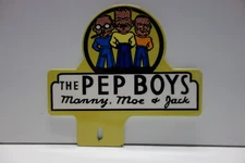 PEP BOYS Plate Topper 3 5/8" High by 4" Wide. VERY NICE PIECE!