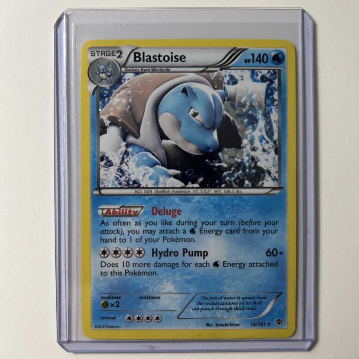Blastoise 16/101 Plasma Blast Holo Rare Pokemon Card 2012 LP