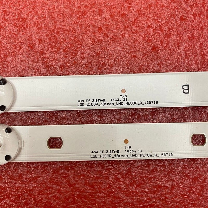 8 Barrettes LED Backlight Pour TV LG 49UF6407 - Neuf Dans Emballage D'Origine - Remplacement Éclairage TV