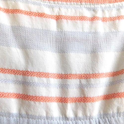 Sigrid Olsen Faux Wickel Baumwolle ärmelloses Top weiche Streifen koralle und blau XL - Bild 6 von 6