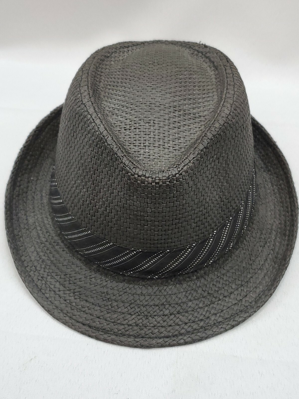 Fedora Straw RN 31905 Medium Black Hat with Band eBay