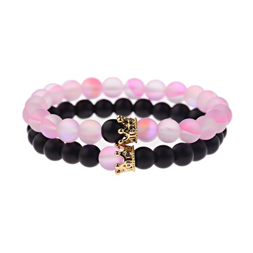 Couple His & Hers Distance Healing Bracelet Black Red Lava Bead Matching YinYang - Picture 139 of 156