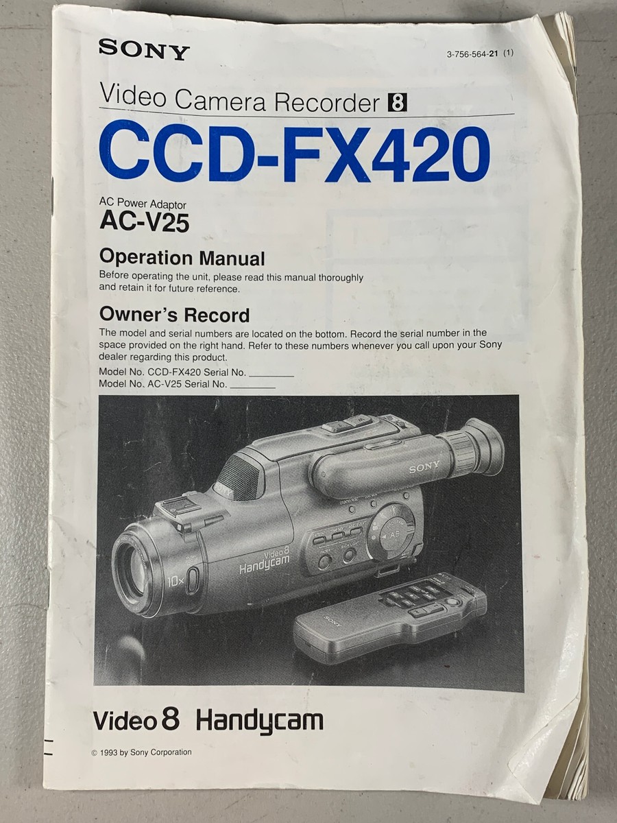 Sony CCD-FX420 Camcorder - Black for sale online | eBay