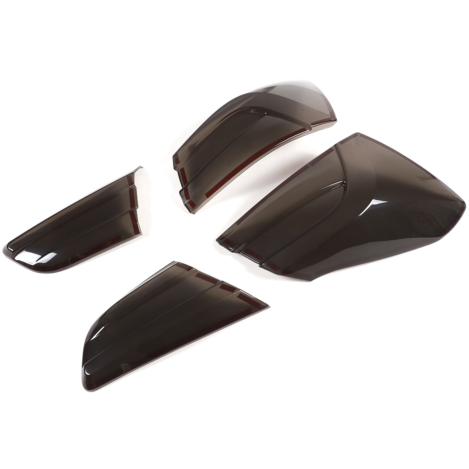 ABS Smoked Tail Light Shell Trim Cover For Maserati Ghibli 2021-2024