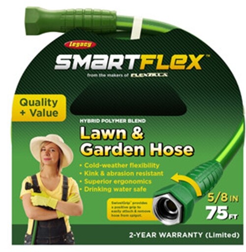 Legacy HSFG575GR SmartFlex Garden Hose With 3/4 GHT Fittings 5/8" X 75 for sale online | eBay