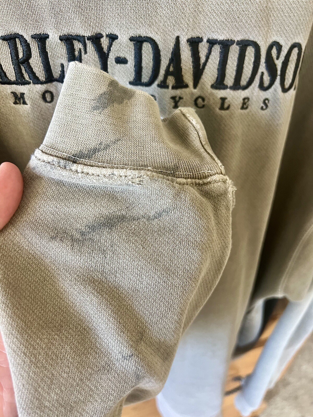Harley Davidson Pullover Texas - Sweatshirt Crewneck Grey Logo 2XL - Thrashed
