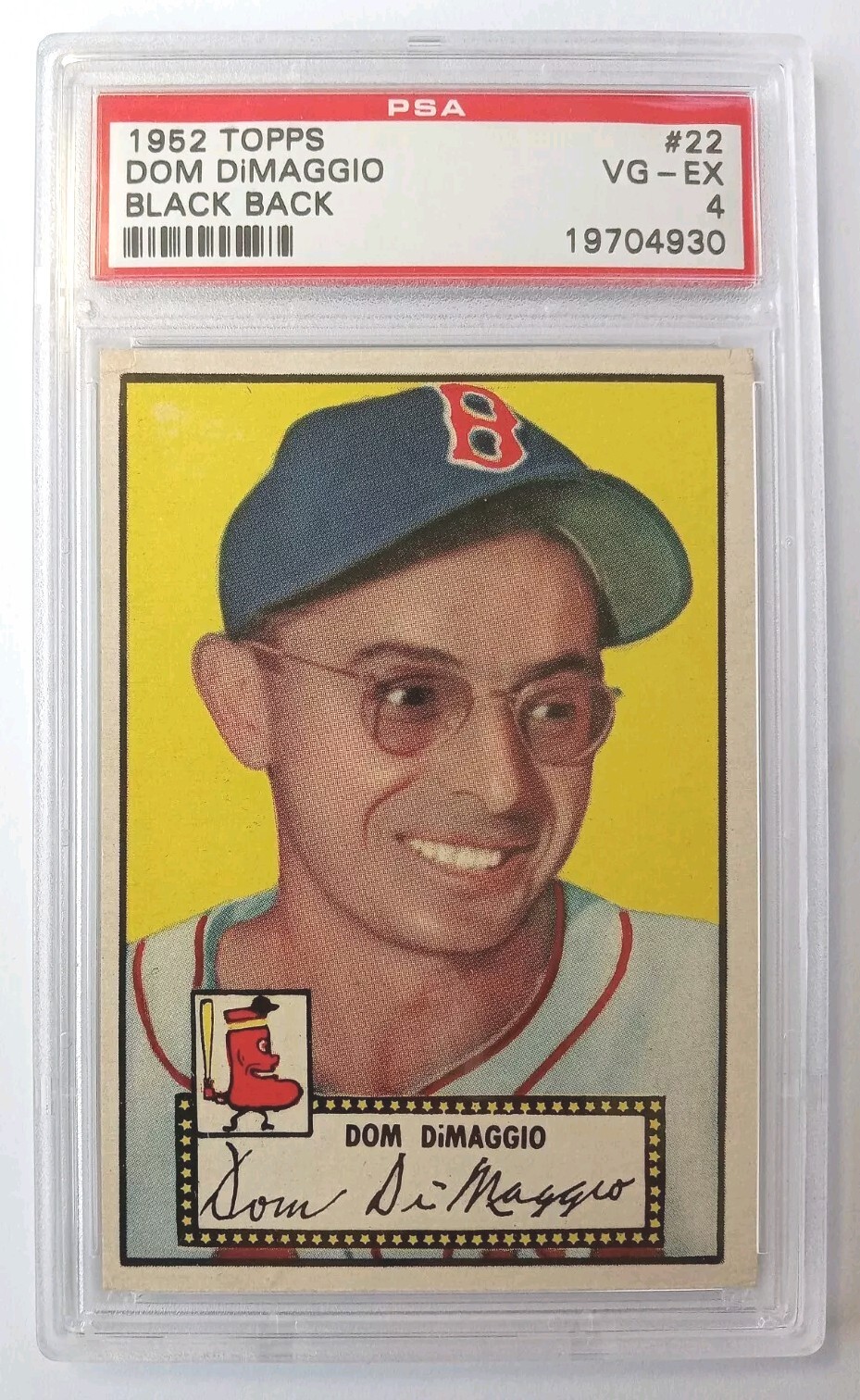1952 Topps PSA 4 Dom Dimaggio #22 Black Back