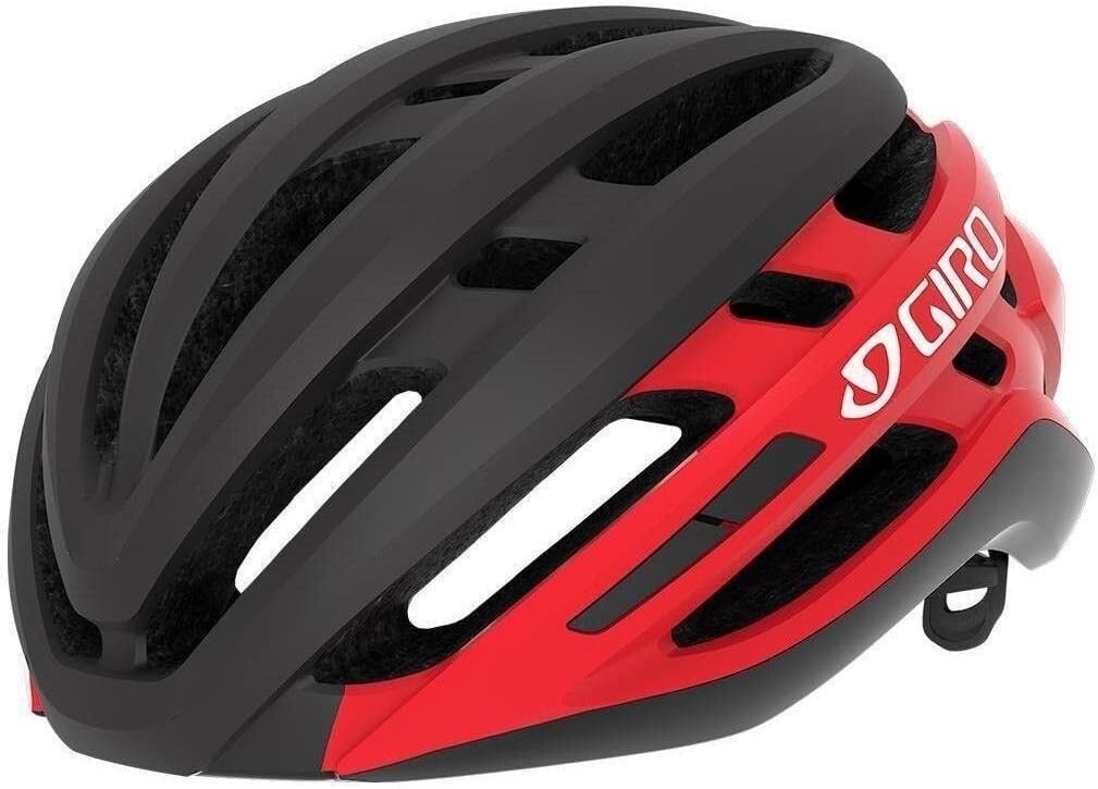 Шлем Rennradhelme Fahrradhelm Giro Agilis - Schwarz Rot Matt 55 - 59 см