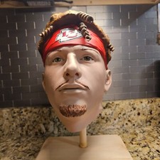 Kansas city Chiefs Patrick Mahomes football life size head bust horror
