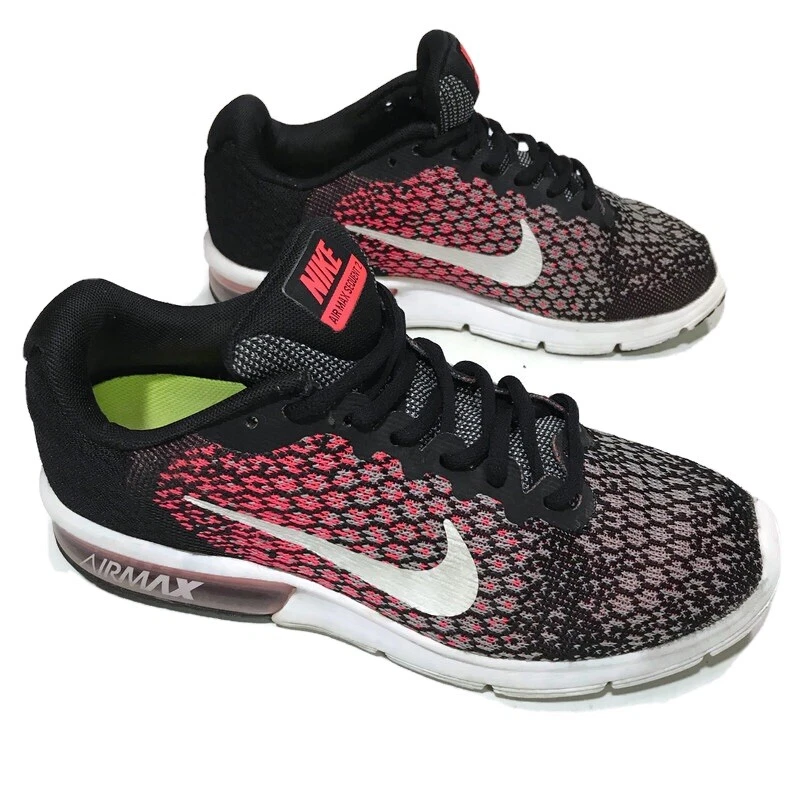 malta Rebaño para jugar Nike Air Max Sequent 2 Women's Size 7 Shoes 852465-004 Black Pink Gray  CLEAN | eBay