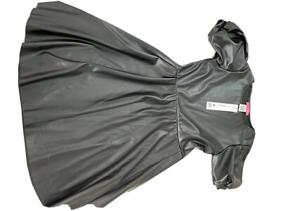 Bloomingdales Aqua Girls Faux Leather Dress | eBay