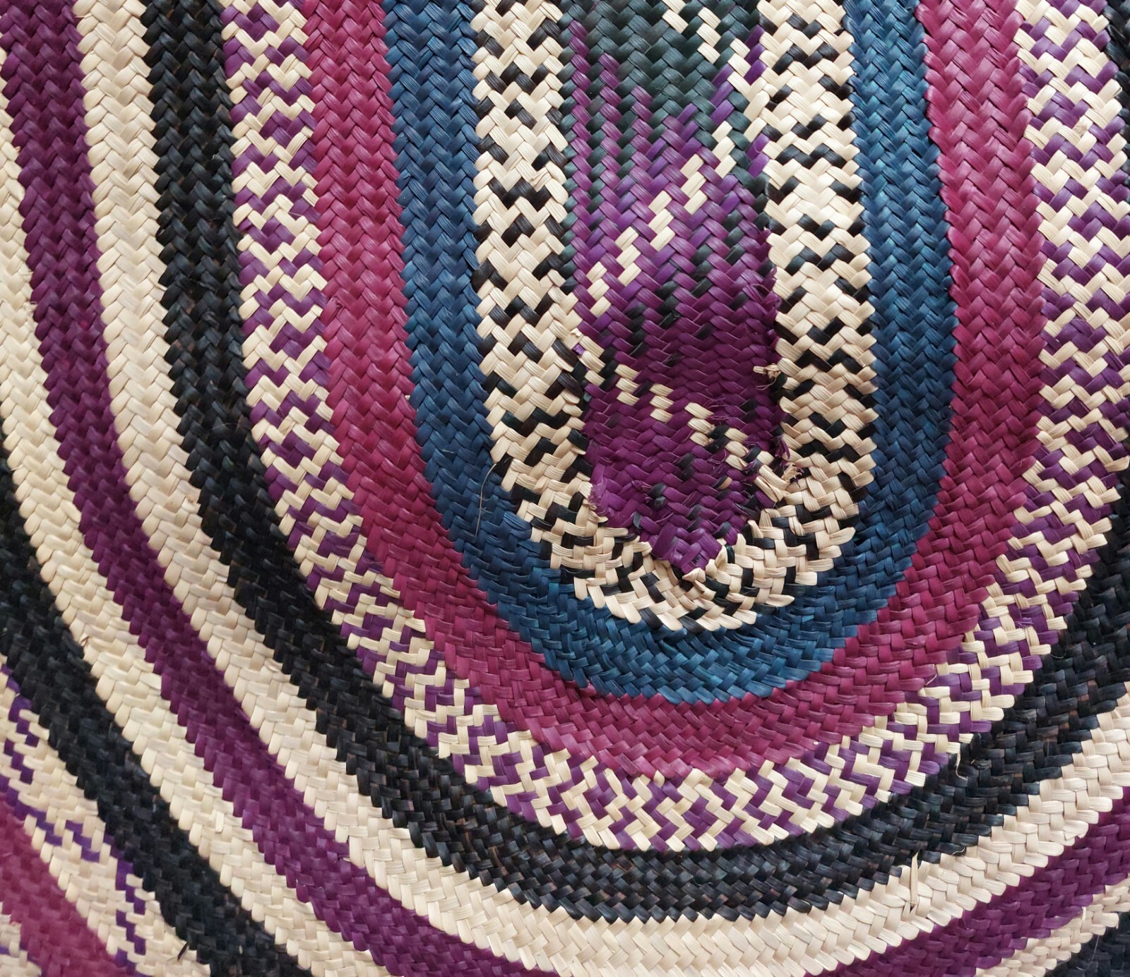 Dyed and Woven Palm Frond Mat (MKEKA) from Kenya, Vibrant colours, NEW