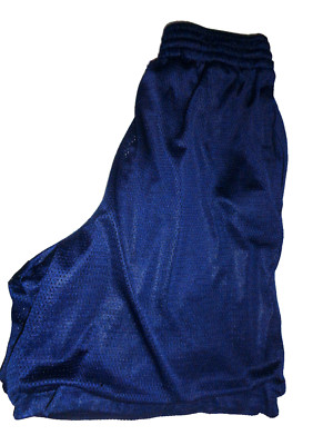 $44 Bugle Boy active shorts 30-32 stretch waist drawstring pant lined navy blue