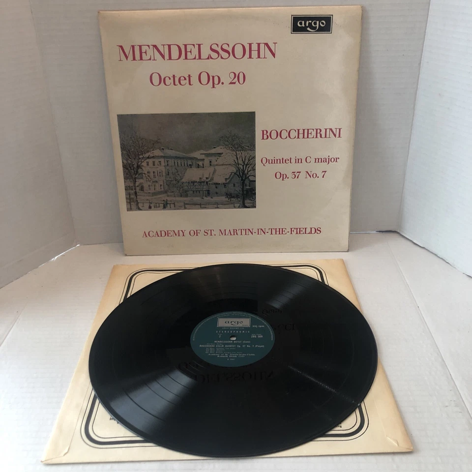 Argo ZRG569 Mendelssohn:Octet/Boccherini:Cello Quintet/ASMF, UK Foto 2 de 2