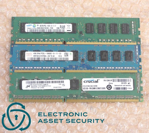 (Lot of 6) Mixed Brands 4GB 2Rx8 PC3-10600E RAM - Picture 2 of 3