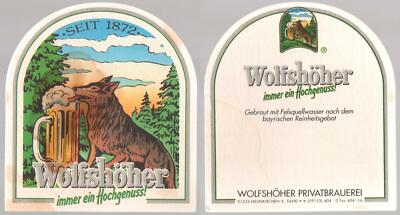 Beer mat Wolfshöher 91233 Neunkirchen on the sand * bd505