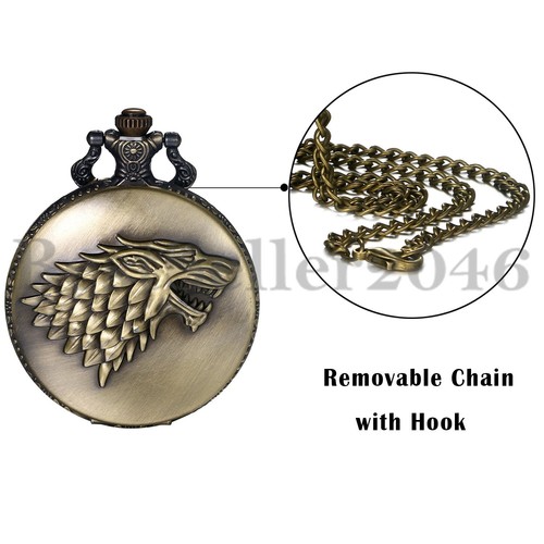 Men Women Steampunk Bronze Pocket Watch Quartz Necklace Pendant Christmas Gift - 第 43/81 張圖片