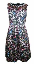 Tahari by ASL Floral Jacquard Fit-and-flare Dress, Size-8