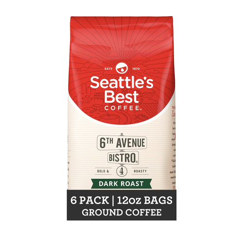 6Th Avenue Bistro Dark Roast Ground Coffee | 12 Ounce Bags (Pack of 6) - Picture 12 of 12