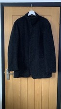 Donna Karan Black Alpaca High Neck Jacket/coat ( Size 42 Uk 14)