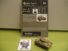  Axis  Allies Miniatures RESERVES M22 "Locust" with card 16/45 
