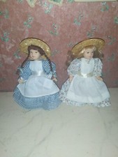 2 x Nostalgie Porzellan-Puppe-Markt -Cafe-Kaufladen-Puppenhaus-Puppenstube