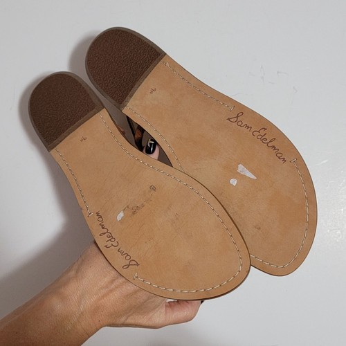 Sandalia Sam Edelman Gigi Signet Mujer 9.5 Elegante Minimalista Informal Verano Nueva - Imagen 5 de 9