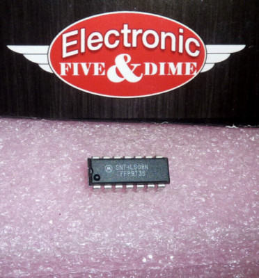 SN74LS08N Motorola AND Gate, LS Series, 4-Func, 2-Input, TTL, PDIP14 IC