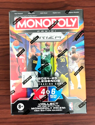 monopoly panini prizm: 2024-25 nba basketball trading cards booster box PRIZM Retail Box, 24 Packs per Box, 4 per Pack : Toys & Games Stars from the NBA 2023/24 Monopoly Prizm NBA Basketball