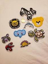 SET of 9 Embroidered Sew on/Iron on Patches Kids Animals sew on iron on patches